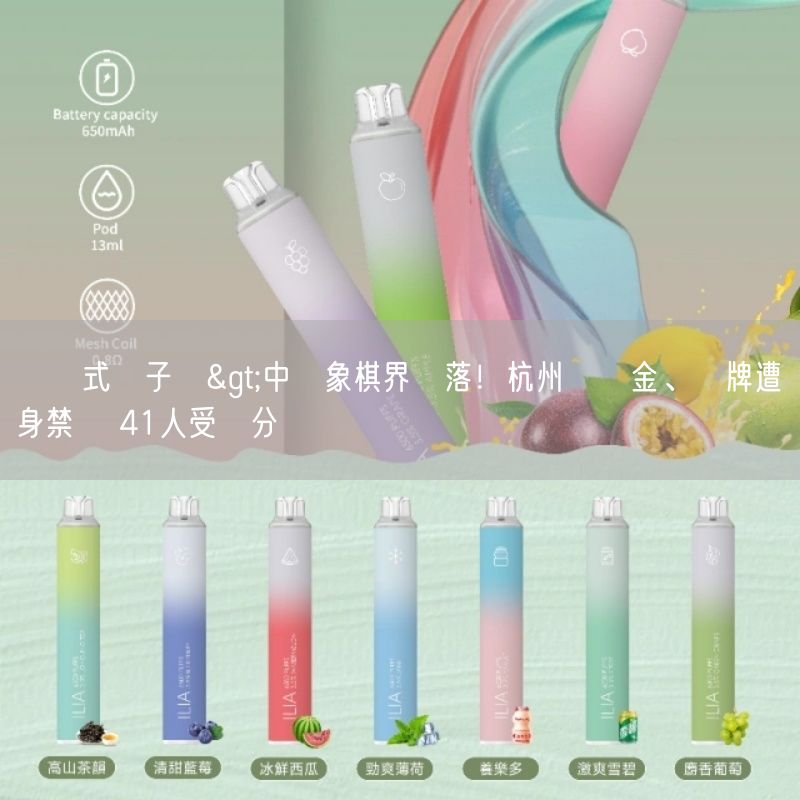 拋棄式電子煙>中國象棋界墮落！杭州亞運金、銀牌遭終身禁賽 41人受處分